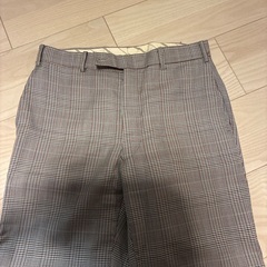 vintage チェック テーパードパンツ　難あり！の画像