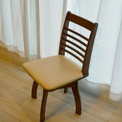 [お話中]大塚
家具ユノ3ダイニングテーブル（ウォールナット）＋チェア4脚セットの画像