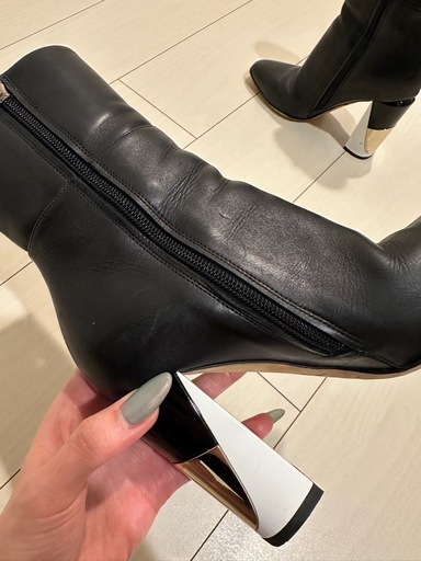 JIMMY CHOO ブラックレザー ブーツ 34
