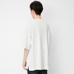 【GU ジーユー】ドライワイド Tシャツ 半袖 カットソー サイズM 白 無地 オーバーサイズの画像