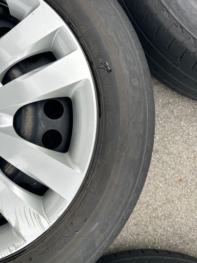 引取歓迎中古HONDA フィット GR系 純正 スチール 15インチ 6J +50 185/60R15 BRIDGESTONE エコピ