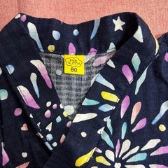 ベビー甚平　サイズ80 　little sunny 花火柄の画像