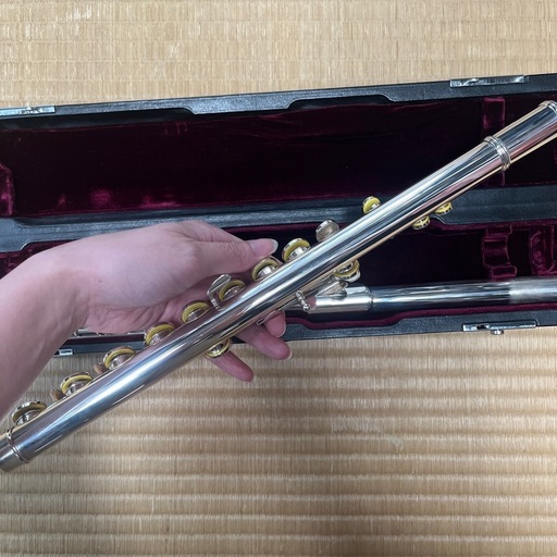 フルート【YAMAHA YFL61】総銀製  H足部管インラインリングキィ