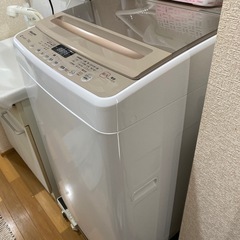 【美品】ハイセンス 7.5kg 全自動洗濯機（HW-DG75C）ガラストップでお手入れ楽々！の画像