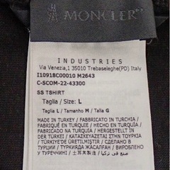 モンクレール MONCLER 半袖 Tシャツ ロゴキャラクター 黒 Lサイズ 2022年製 中古の画像