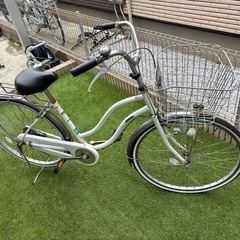 【26インチ 白 サイクルベースあさひ自転車】2020年購入／通常使用OKの画像