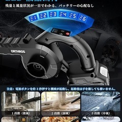 ブロワー 洗車 強力 ブロアー 充電式 送風　集塵 2WAY 6段階風量調節の画像