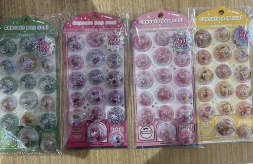 正規品　カプセルポップシール サンリオキャラクターズ 7種セット 
