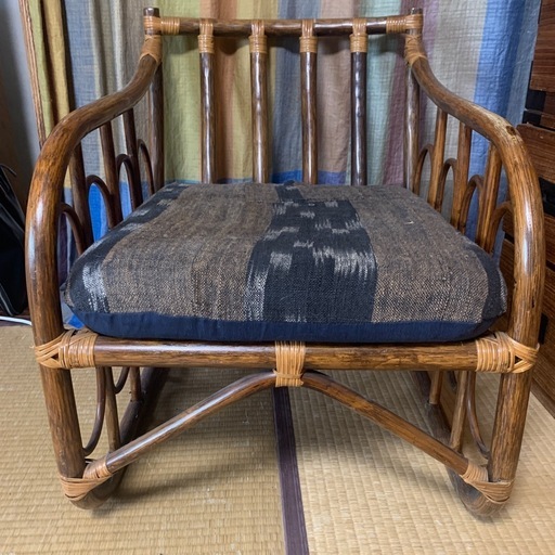 籐1人用ソファ2脚 (たんぽぽ) 紀三井寺の椅子の中古あげます・譲ります