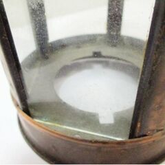 1970年代ヴィンテージ　香港製 オイルランタン 高さ36cm ブロンズ調 レトロ 船舶灯 カンテラ キャンプ インテリア ランプ キャンプ 13177ZSの画像