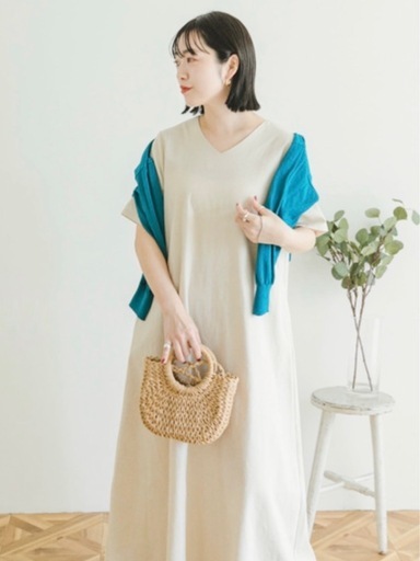 【美品】Aラインリネンワンピース URBAN RESEARCH