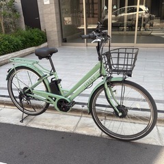 【2025年式新古品】 MARUISHI CYCLE 電動アシスト自転車 26インチ 走行◎5.8Ah バッテリー外装6段変速スポーツタイプの画像