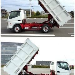 平成16年　三菱ジェネレーションキャンター　新明和製深ダンプ　最大積載量3トン　マニュアル　ETC　nox.pm適合の画像