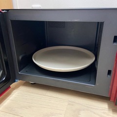 山善 MOR-Y165-R(レッド)オーブンレンジの画像