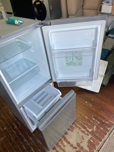 北九州市内配送無料　保証付き 2019年製AQR-13H 冷蔵庫 ブラッシュシルバー [126L /2ドア /右開きタイプ]
