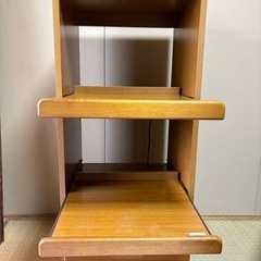 木製レンジ台コンセント付き幅49cm キッチン収納しっかりした作り  ナチュラルの画像
