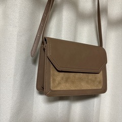 美品 ブラウン ベージュ系 ショルダーバッグ の画像