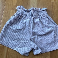 GU 140サイズ　 コーデュロイ　ショートパンツ　　紫の画像