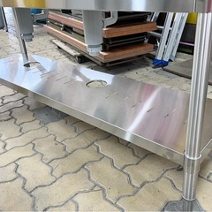 ●厨房機器！tanico (タニコー) 台付二槽シンク 右側に作業台(水切り台) TRE-2SB-1545R　洗浄とすすぎを同時に行う作業に！ 飲食店や厨房など！の画像