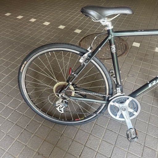 ラレー クロスバイク Raleigh アトミック atomic 13  前後タイヤ新品、チェーン新品交換済み、ブレーキケーブル、シフト