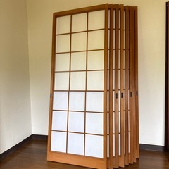 古民家建具 雪見障子 8枚の画像