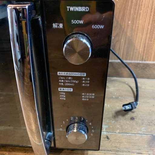 TWINBIRD ミラーガラスフラット電子レンジDR-D278 2023年製