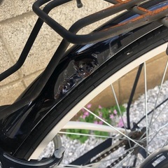 27インチ自転車（サイクルベースあさひ製）カゴ・荷台付き／普段使いに！の画像