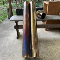 ステンレス煙突　直径106mm   直管　エビ曲り90度　煙突部材　DIYの画像