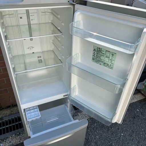Panasonic 168L 冷凍冷蔵庫 棚一つ欠品 NR-B177W-S 2014年製/J051-12