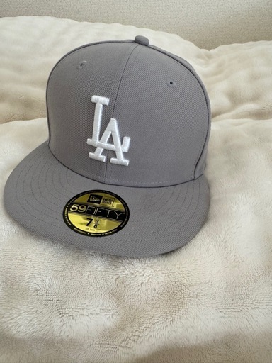 New Era LAグレー 59FIFTYニューエラキャップグレー　58.7cm