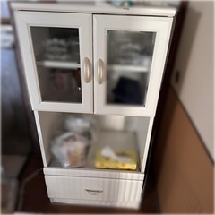 【電源付き】 食器棚 キッチンラックの画像