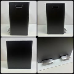 YM0507-4 未使用★MVM ゴミ箱 40L 2分別 2×20L ペダル式 蓋付き 静音設計 横型 ブラックの画像