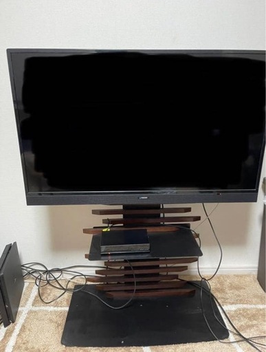 テレビ　テレビスタンド付き　ブルーレイ付き　HDD付き