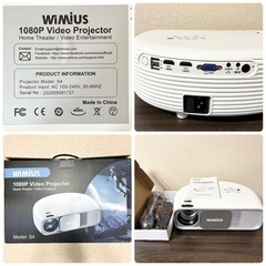 新品　家庭用プロジェクター ホームシアター　Bluetooth5.0 ズーム機能の画像