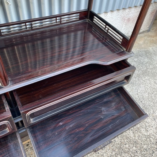 中古品 昭和レトロ 茶棚 違棚 和家具 古民具 時代 アンティーク 