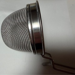 鍋のふちに掛けれる　味噌こし器　ステンレス製の画像