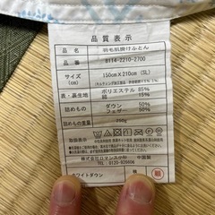 ロマンス小杉　羽毛肌掛け布団　2組の画像