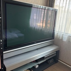日立　プラズマテレビ55インチ　テレビ台セットの画像