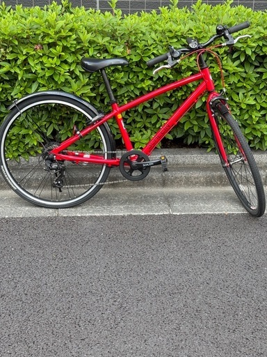 ブリヂストン 24インチ自転車 レッド (Tim) 中央のクロスバイクの中古