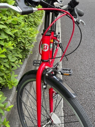ブリヂストン 24インチ自転車 レッド (Tim) 中央のクロスバイクの中古