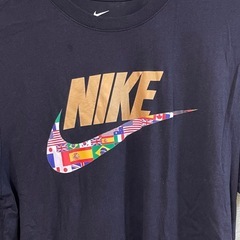 NIKE ナイキ フラッグロゴ 半袖Tシャツ ブラックLサイズ コットン100%の画像