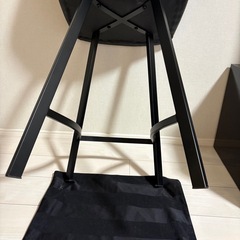 【高梨産業】カウンターチェア ブラック 合皮 使用感ありの画像