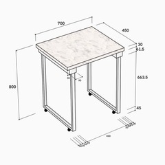受け取り日限定  ネイルサロン4点家具セットの画像