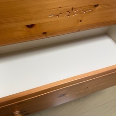 ナチュラルウッド チェスト 引き出し　ニトリの画像