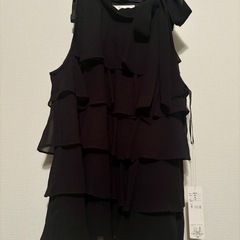 【新品】shifonery ブラック フリル パンツセットアップ 3点セット パンツドレスの画像