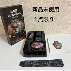 【新品未使用】スマートウォッチ 1.6インチ Bluetooth5.3通話 ChatGPT搭載 内蔵GPS AI文字盤 の画像