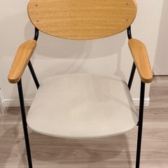 【2脚セット】IDÉE DJANGO ARM CHAIR ブラック オーク アームチェアの画像