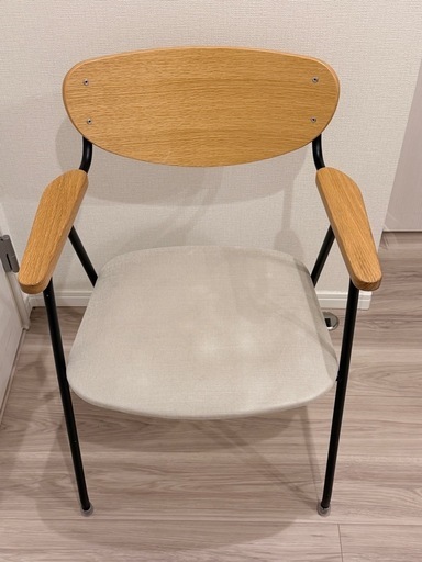 【2脚セット】IDÉE DJANGO ARM CHAIR ブラック オーク アームチェア