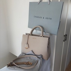 未使用に近いCHARLES & KEITH ミラベル ストラクチャーハンドバッグの画像