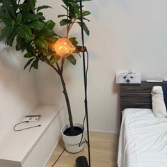 【IKEA/イケア】おしゃれなフロアランプ＆フェイクグリーン（人工観葉植物）セットの画像